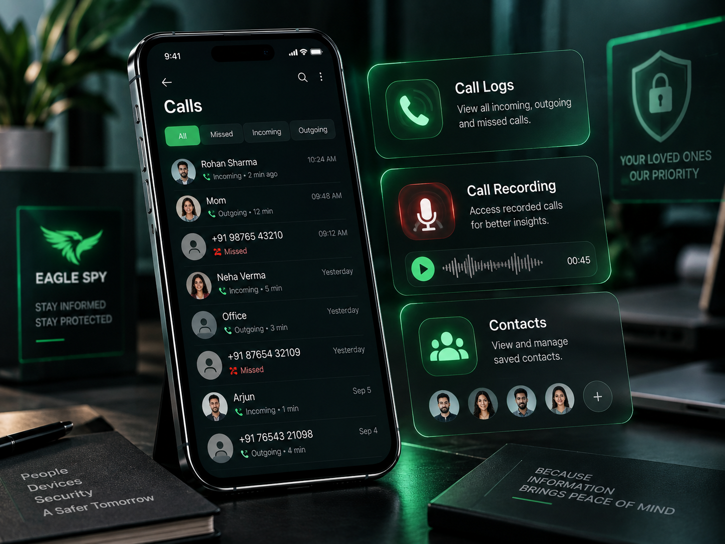 Call and contact monitoring